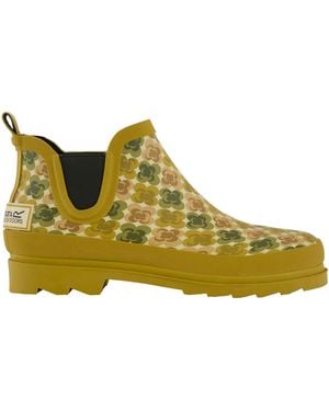 Regatta Ladies Orla Kiely Daisy Wellington Boots - Green