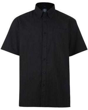 KAM Jeanswear Kam Short Sleeve Shirt Plus Size - Black