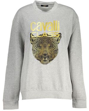 Roberto Cavalli Jaguar Sweatshirt Relaxed Fit - Grijs