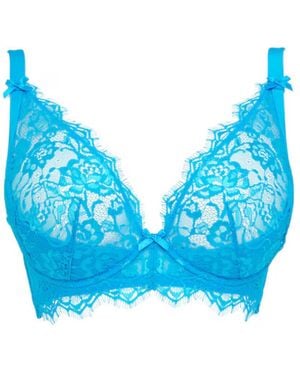 Figleaves Pulse Lace Plunge Bra - Blue