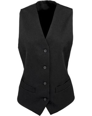 PREMIER Ladies Lined Waistcoat Bar Wear Catering - Black