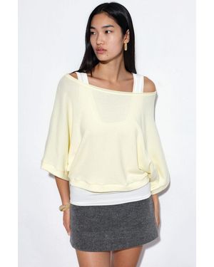 Busem Ribbed Crew Neck Jumper - White