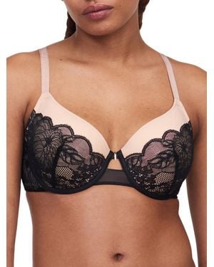 Chantelle Midnight Flowers Covering T-Shirt Bra - Black