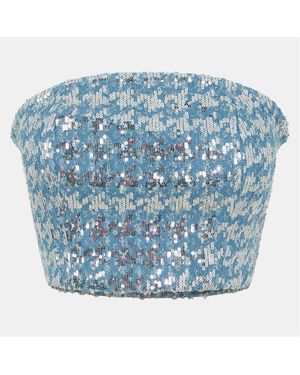 Amy Lynn Amylynn Slim Fit Cropped Tube Top - Blue