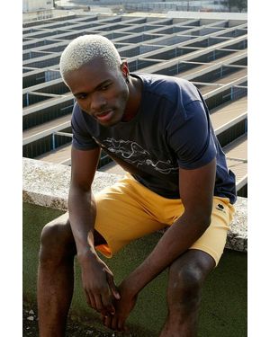 TOMMY LIFE Jersey Shorts With Drawstring Waist - Yellow