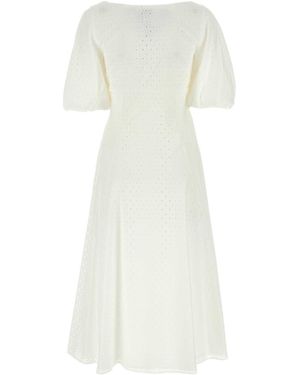 KENZO Broderie Anglaise Dress Cotton - White