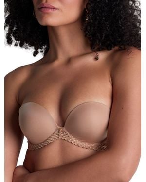 Aubade Sheer Emotion Moulded Strapless Bra - Brown