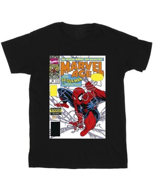 Marvel Spider- Age Comic Cover T-Shirt Cotton - Black