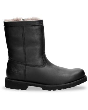 Panama Jack Fedro Igloo C3 Waterproof Leather Ankle Boots - Black