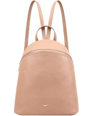 Paul Costelloe Panoma Leather Backpack Bag - Natural