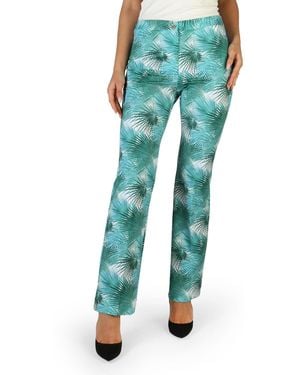 Fontana 2.0 Palm Print Flared Trousers - Green