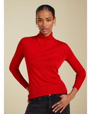 Baukjen Augustina Sheer Wool Top - Red