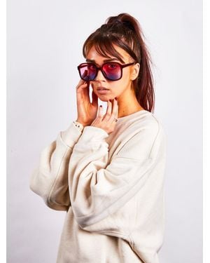 SVNX Ombre Lense Oversized Sunglasses - Purple