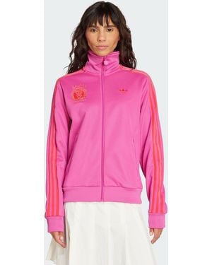 adidas Originals Graphic Crest Beckenbauer Track Top - Pink