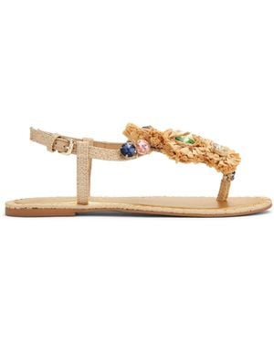 KG by Kurt Geiger Leather Revel Sandals - Natural
