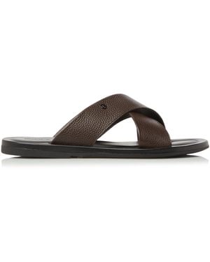 Dune Frank Slip-On Sandals - Brown