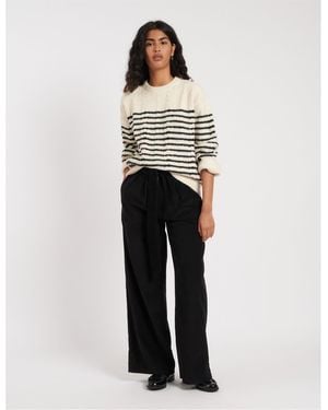 Nobody's Child Nobodys Solid Wide Leg Trousers - White