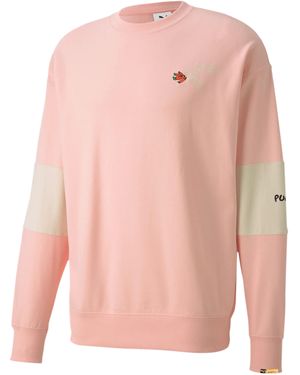 PUMA X Randomevent Crew Sweatshirt S Jumper 596664 73 Pink