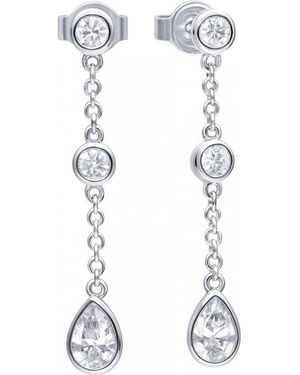 Diamonfire 6220811082 Ladies Earrings Sterling - White