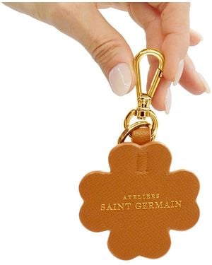 Ateliers Saint Germain Key Ring Clover - Brown
