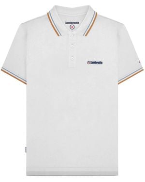 Lambretta Ss25 Twin Tip Polo Shirt /Sky) - White