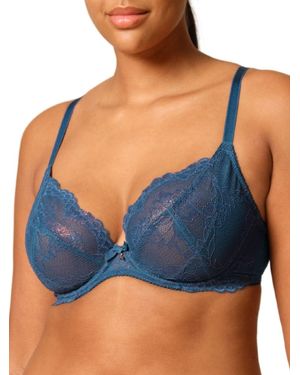 Gossard Superboost Lace Plunge Bra - Blue