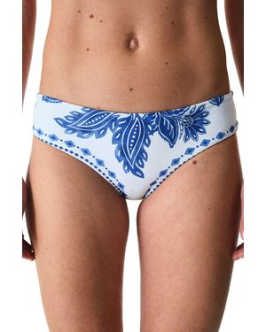 Penti Giana Floral Mid Waist Bikini Bottom - Blue