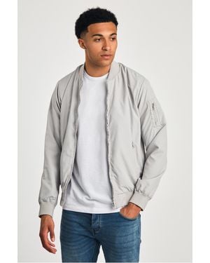 French Connection Ma1 Technical Bomber Jacket - Grey
