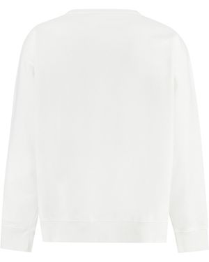 Maison Margiela Cotton Crew-Neck Sweatshirt - White
