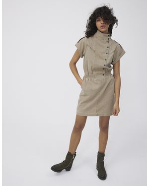 IKKS Short Sleeve Mini Dress - Natural