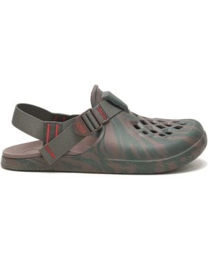 Chaco Chillos Stripe Patterned Shuv Clogs - Grey