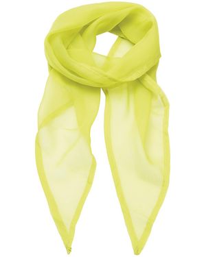 PREMIER Adult Colours Chiffon Scarf (Lime) - Yellow