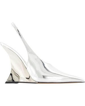 Paris Texas Nina Slingback Court Shoes - White