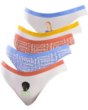 DIM Pack-5 Cotton Stretch Comfort Knickers D4C17 - Blue