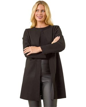 Roman Petite Faux Suede Jacket - Black