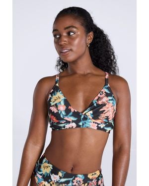 Mountain Warehouse 'Bondi' Wrap Bikini Top Chlorine & Salt Water Resistant Stretchy Swimwear - Black