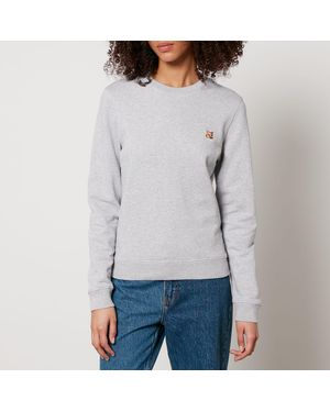 Maison Kitsuné Dames Maison Kitsune Fox Head Patch Regular Sweatshirt In Lichtgrijs