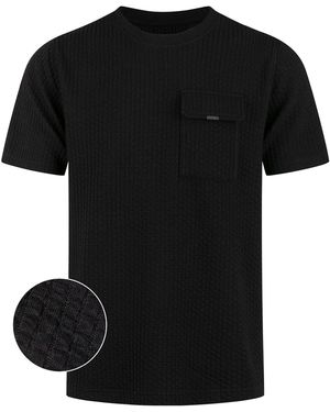 Luke 1977 Waffle Down Regular Fit T-Shirt - Black