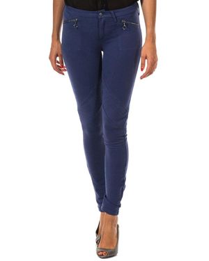 Met Elastic Trousers Style Legging With Belt Loops 10Dbf0752 - Blue
