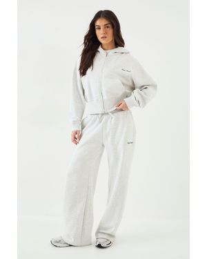 DSGN Studio Script Embroidered Hooded Tracksuit - White