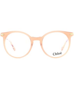 Chloé Chloe Ronde Havana Vrouwen Glazen Monturen - Bruin