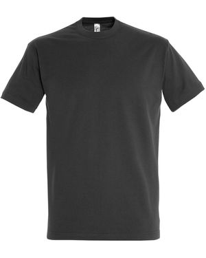 Sol's Imperial Heavyweight Short Sleeve T-Shirt (Mouse) - Black