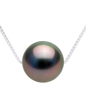 Ateliers Saint Germain Necklace Real Cultured Tahiti Pearl Passing Through Round 10-11 Mm - White