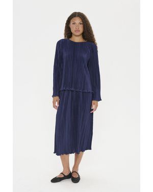 Saint Tropez Rok Zunisz Rok A-shape Dark Blue - Blauw