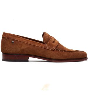 Base London Slate Loafer Shoes Camel - Brown
