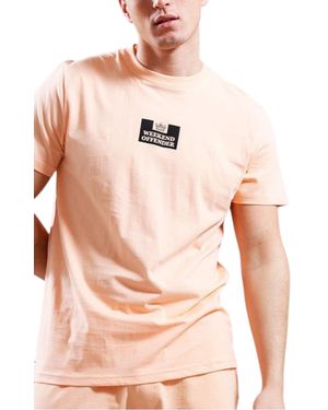 Weekend Offender T Shirts Height Crew Neck Short Sleeve Cotton Summer New - Pink