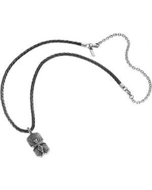 Police 25901Plb-02 Crest Necklace - Black