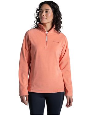 Craghoppers Ladies Nation Trust Miska Half Zip Fleece Top (Spiced Apricot) - Orange