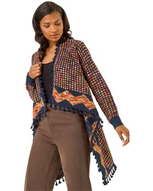 Roman Ombre Tassle Cardigan - Brown
