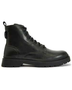 Walk London Callum Lace Boots - Black
